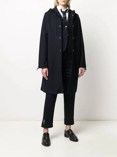 Thom Browne tonal 4-Bar hooded parka outlook