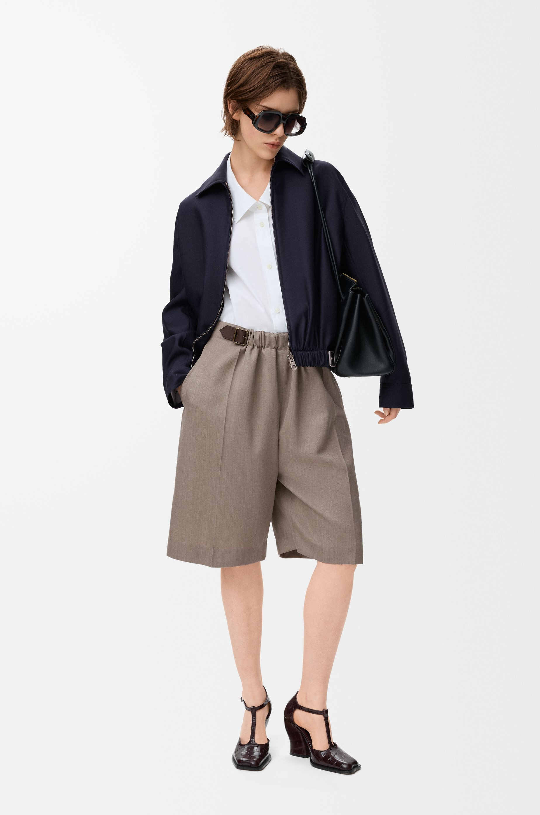 Belted jacket in wool and silk - 2