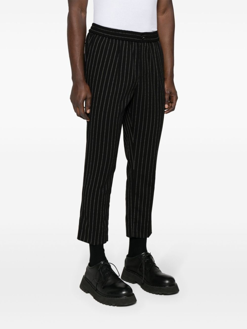 striped wool trousers - 3