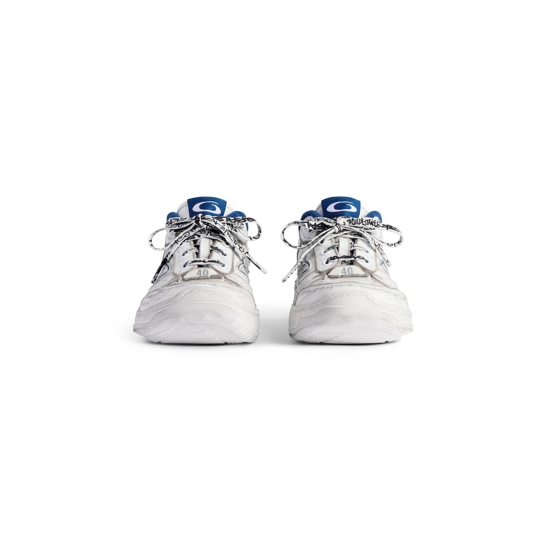 Men's Hamptons Worn-out Sneaker in White/dark Blue/grey - 3