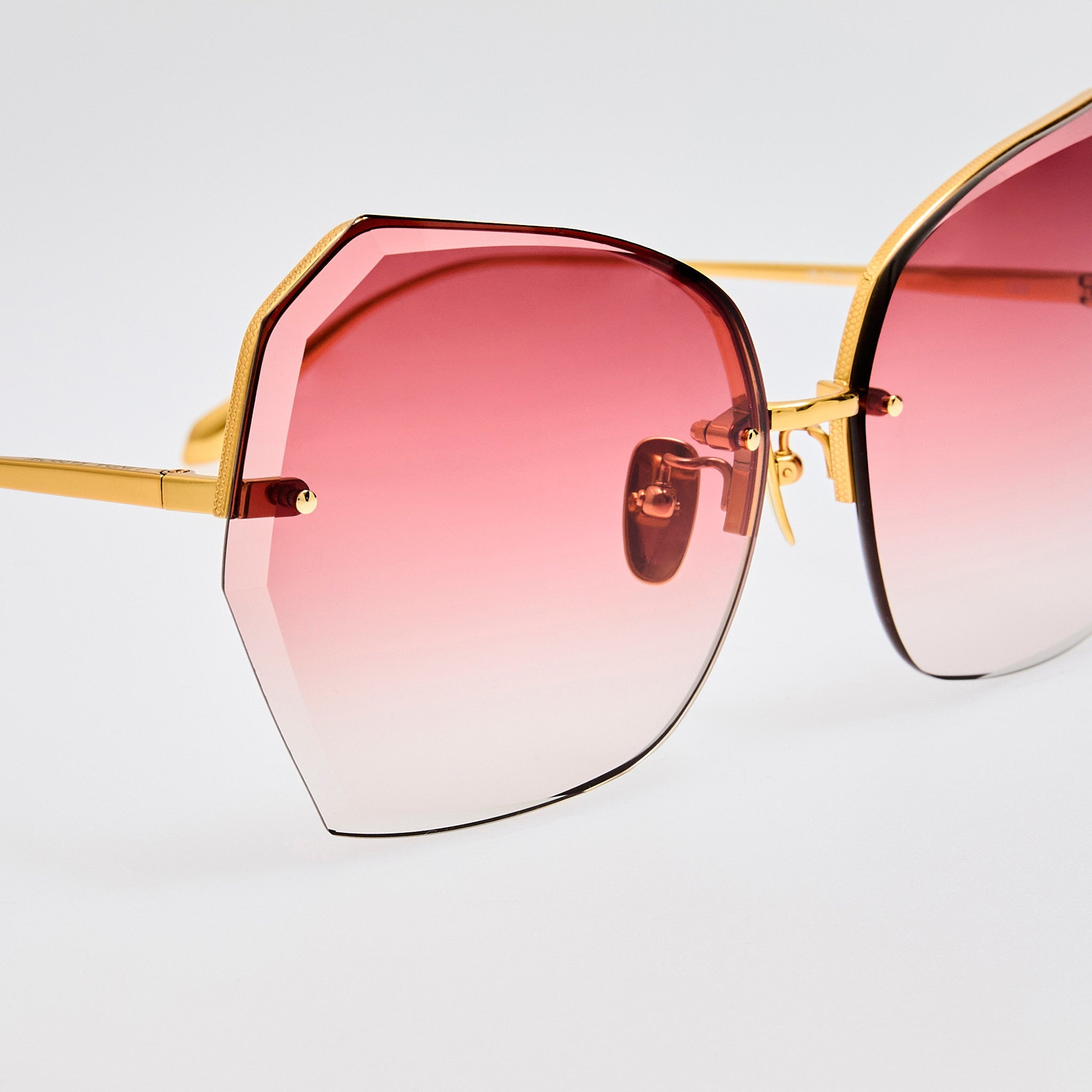Lila Sunglasses in Red and Gold - 4