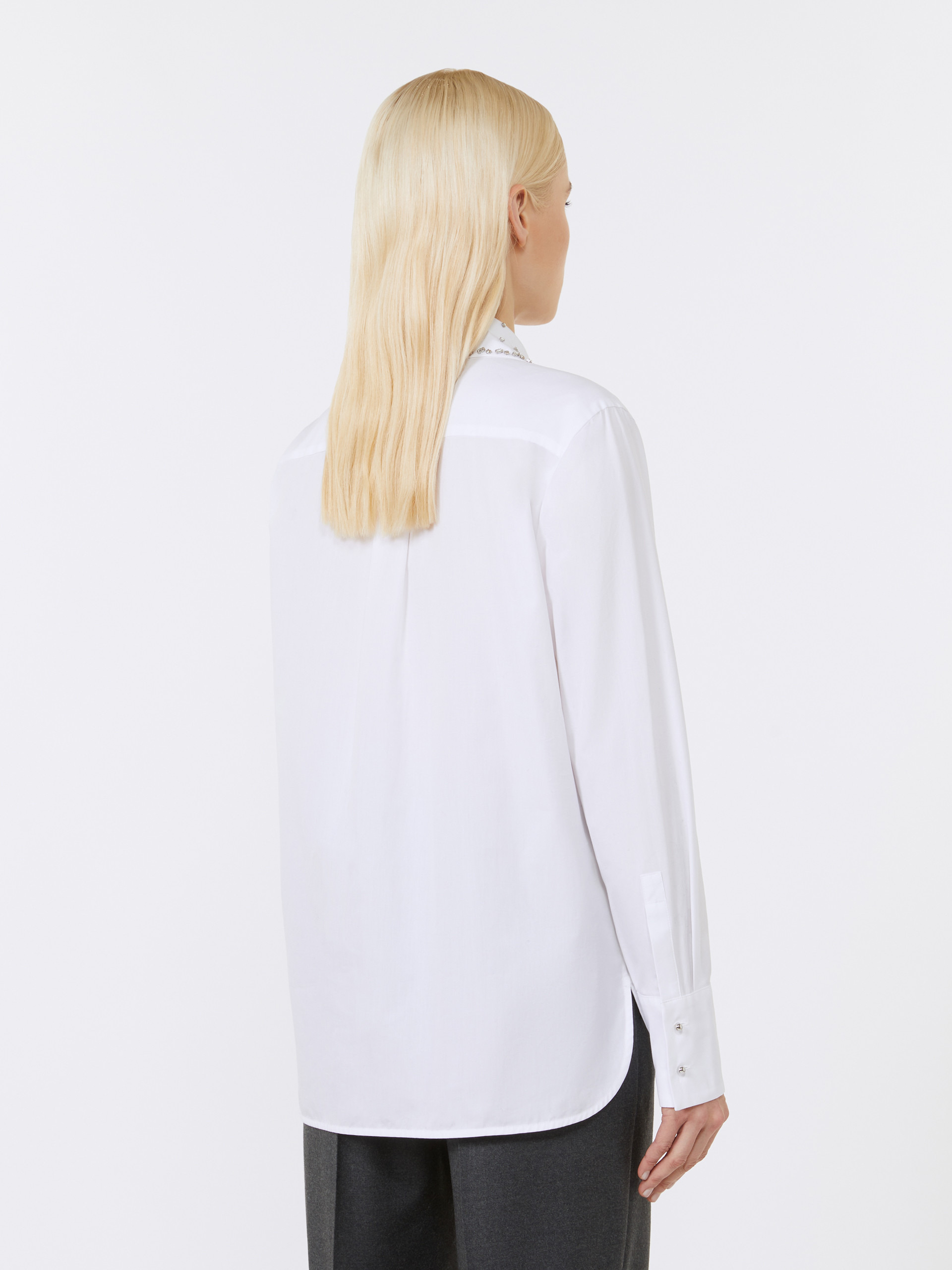 STAFFA Crystal-adorned poplin shirt - 4