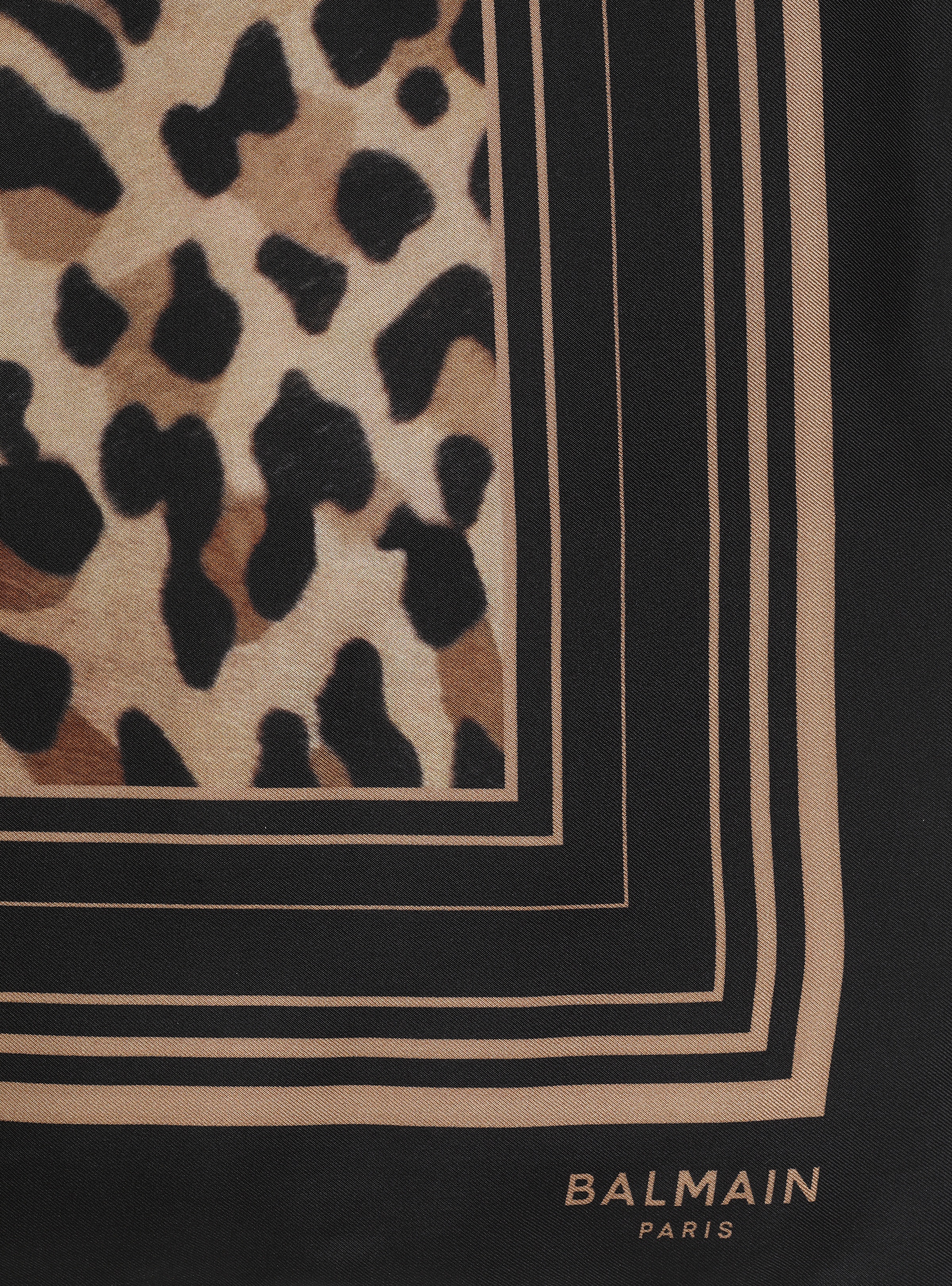 Leopard print silk scarf - 3