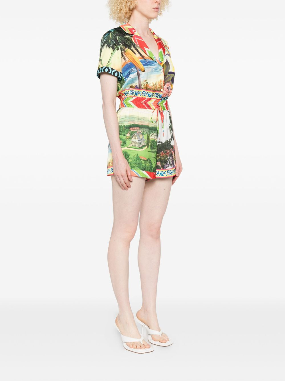 Leighton patchwork print jumpsuit - 3