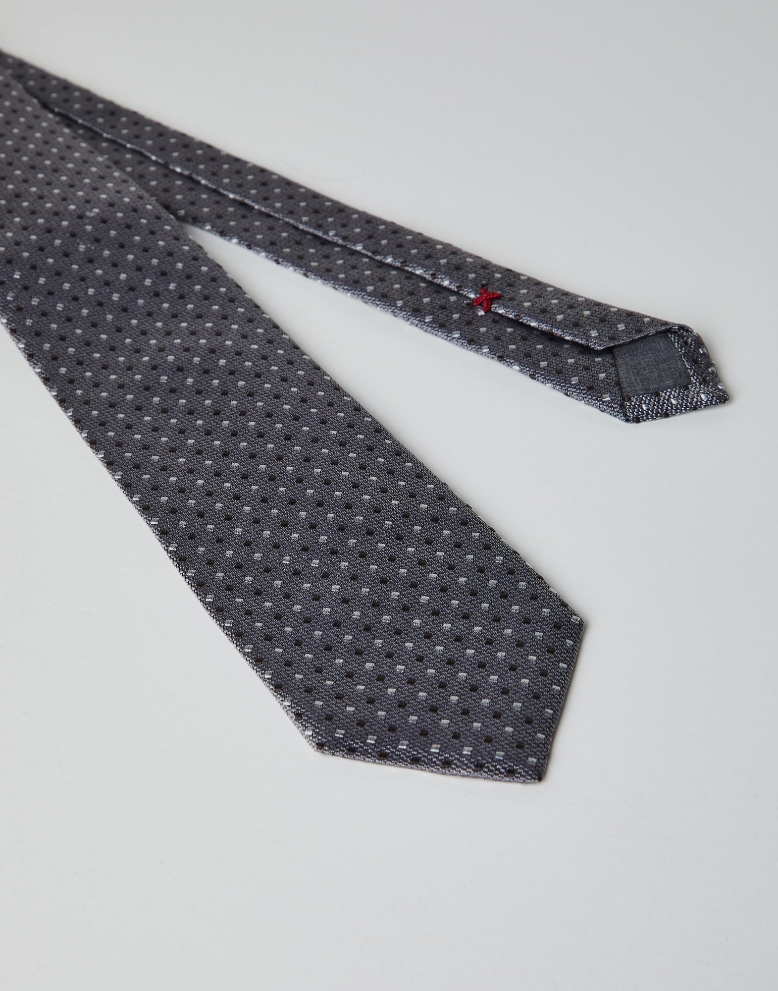 Spotted silk tie - 2