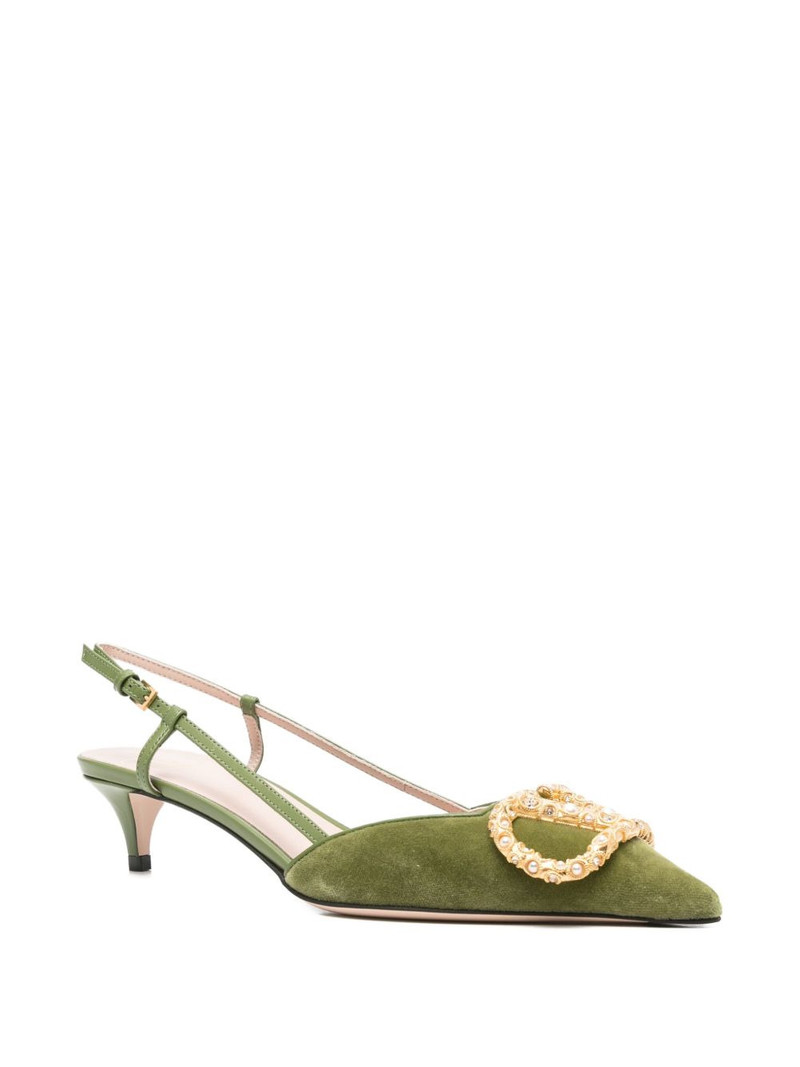 Valentino slingback embellished pumps outlook