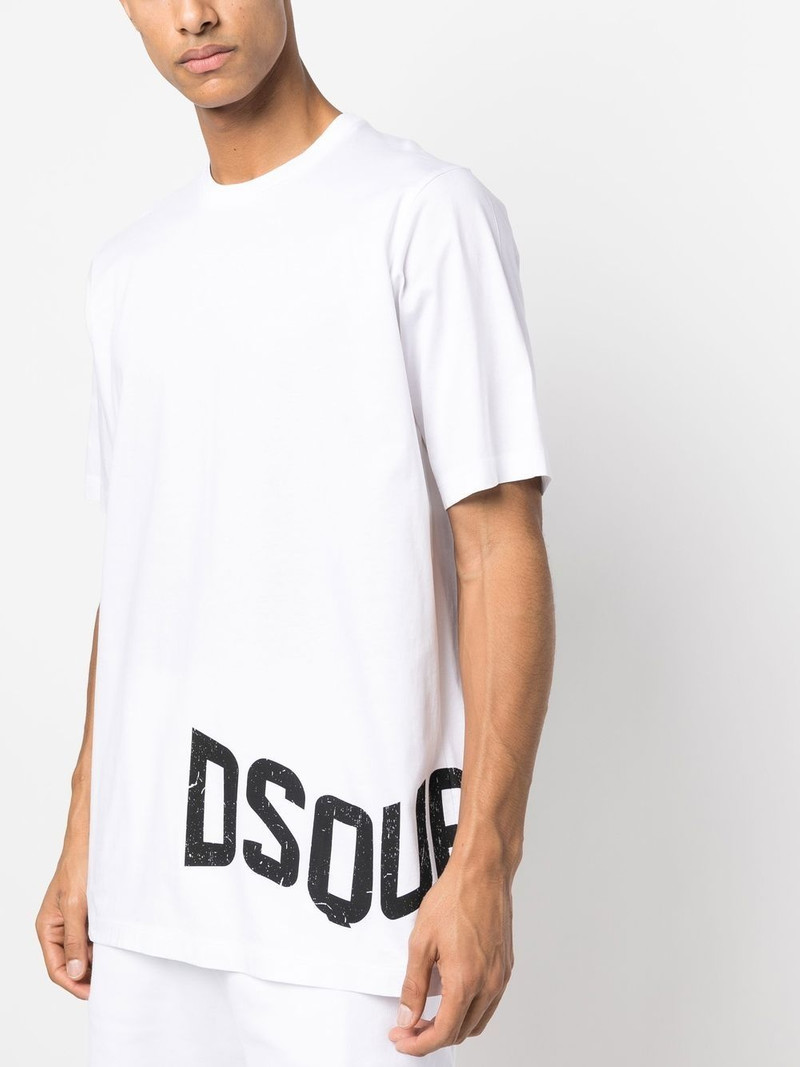 logo print cotton T-shirt 5