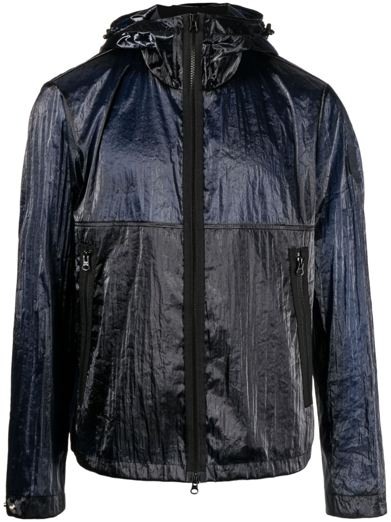 colour-block lighweight jacket - 1