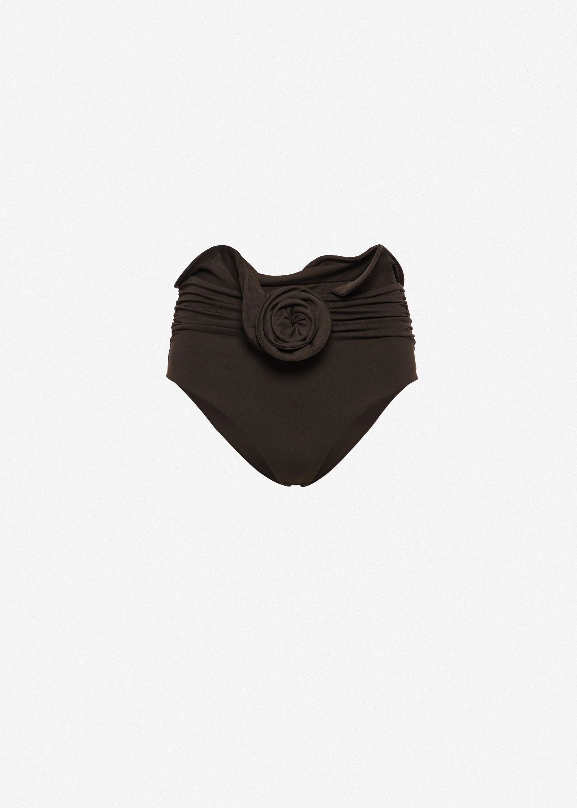Sculpted waist swim bottom in brown - 1