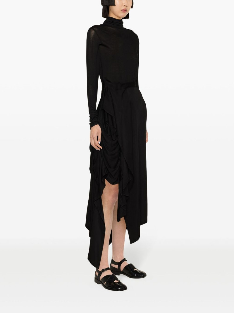 ruffled-detail asymmetric maxi skirt 3