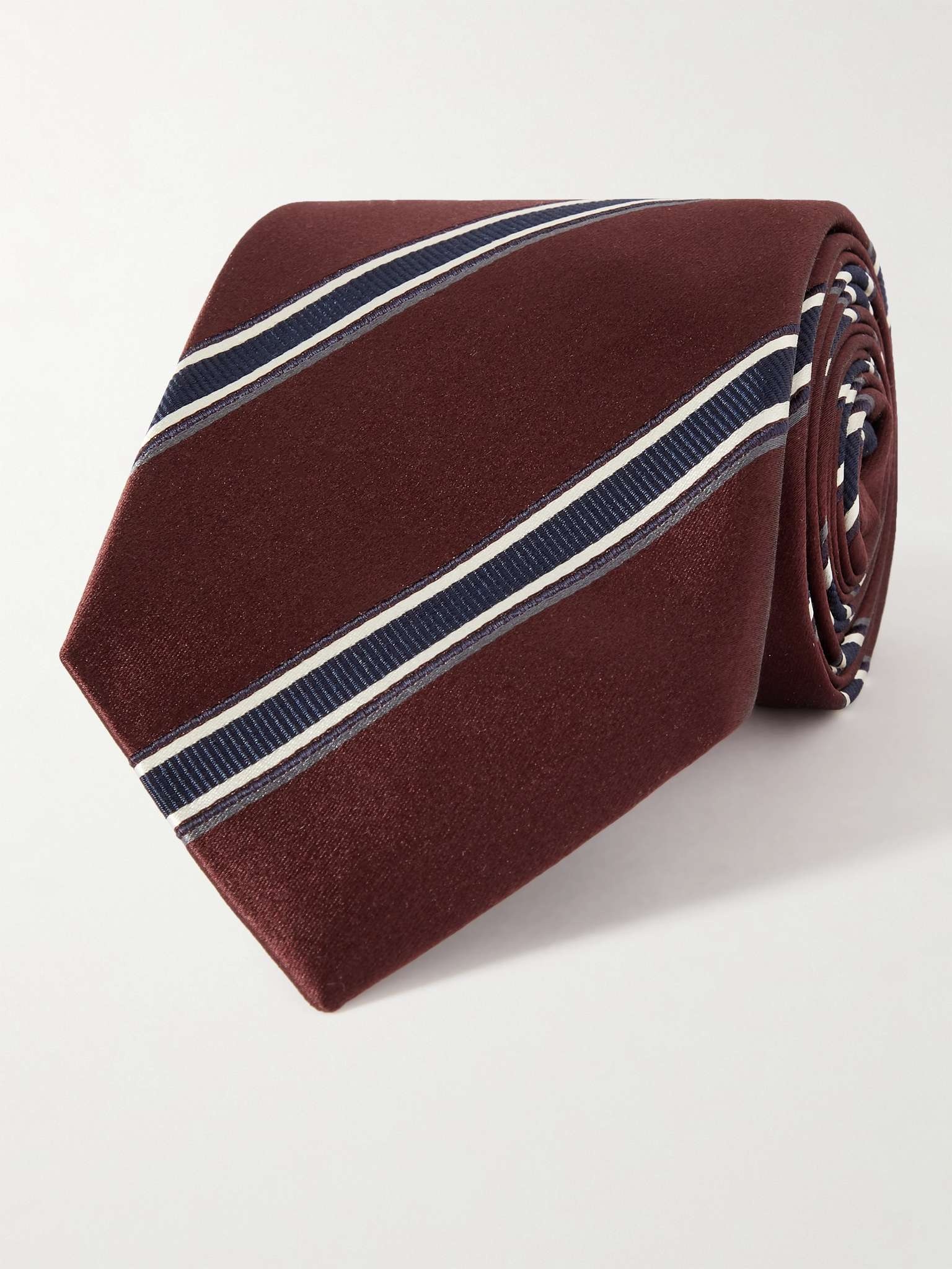 8cm Striped Silk-Jacquard Tie - 1