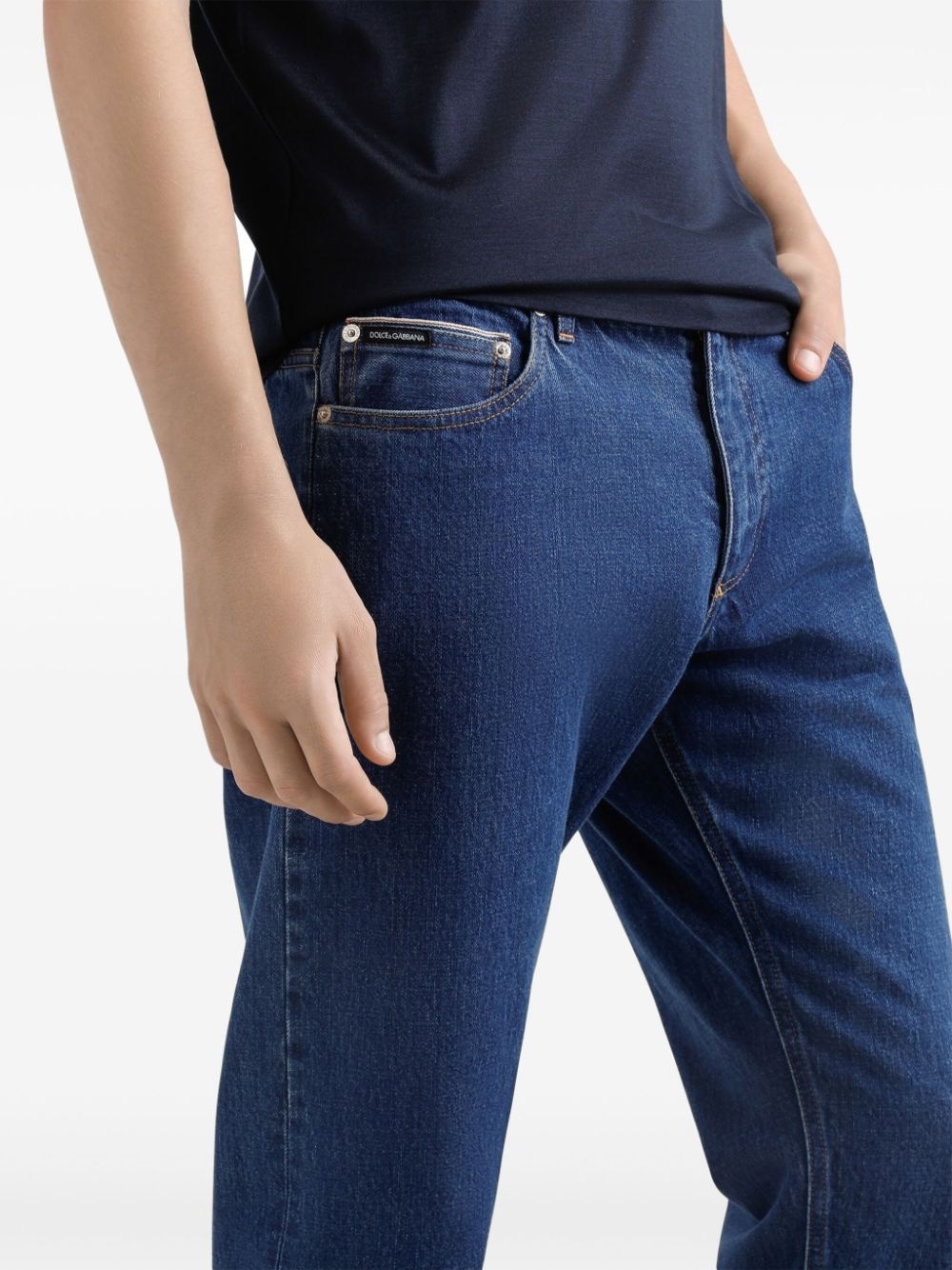 logo-plaque straight-leg jeans - 5