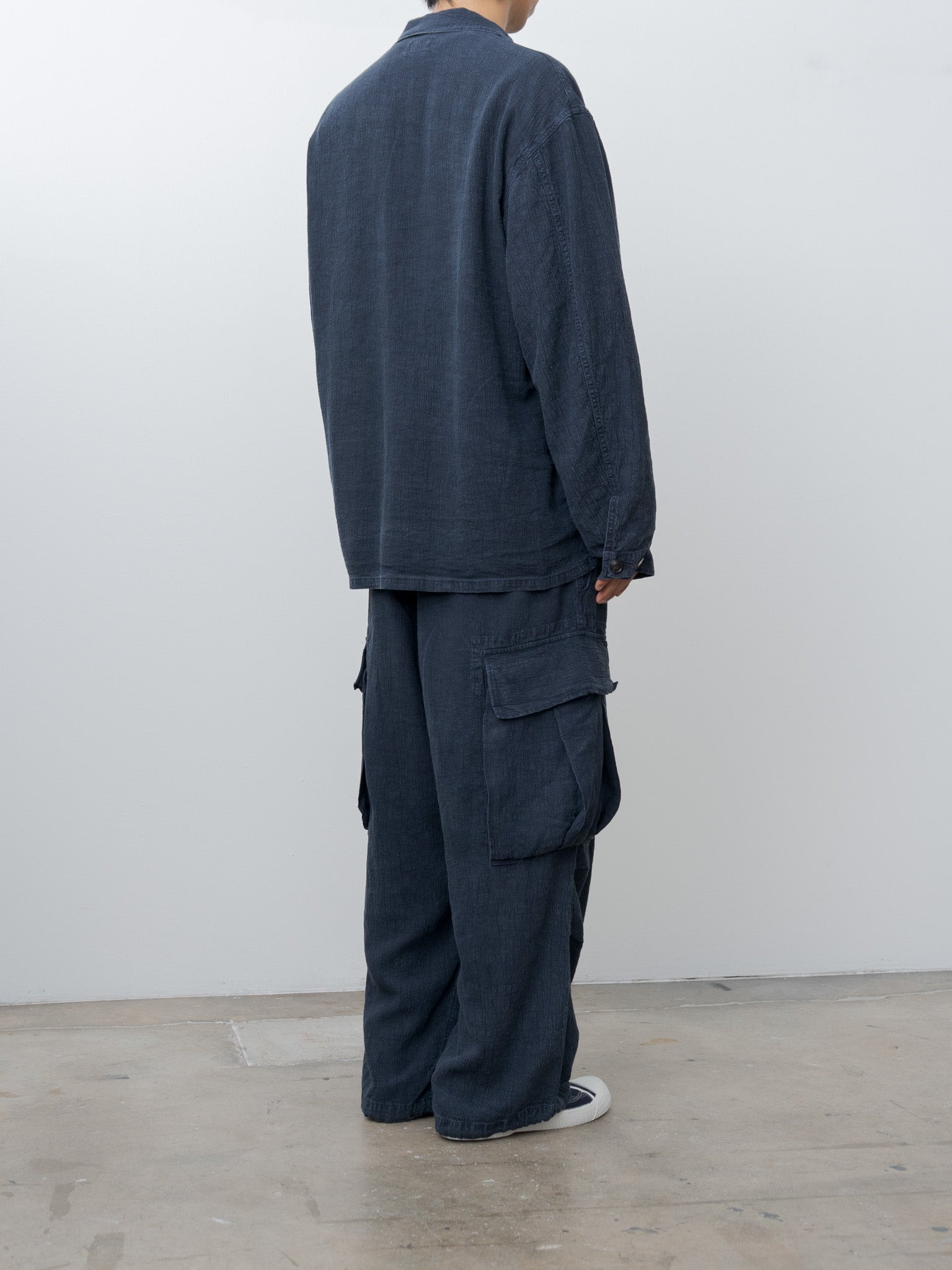 Linen P41 Coverall Jacket - Navy - 10