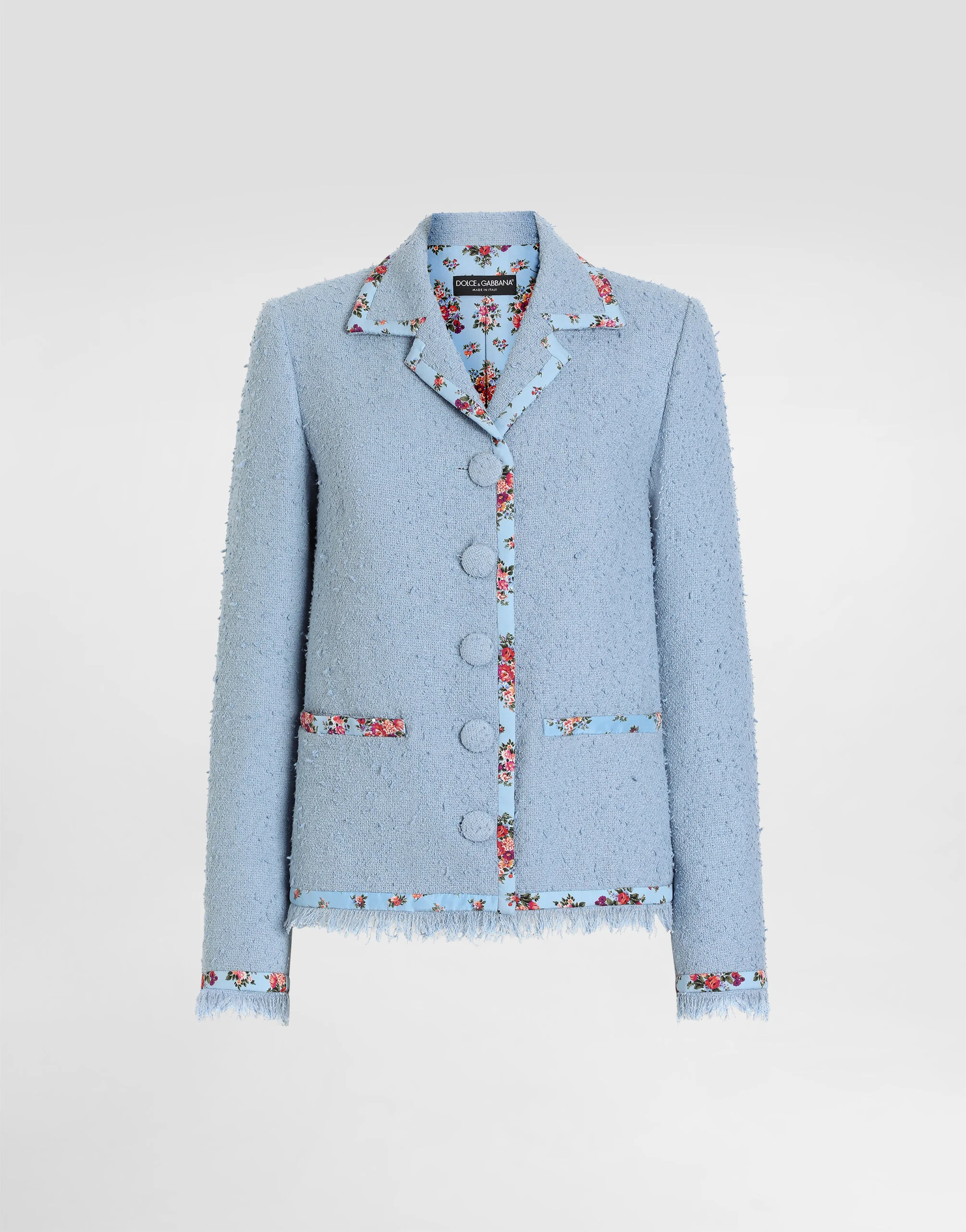 Single-breasted rachel basketweave jacket - 1