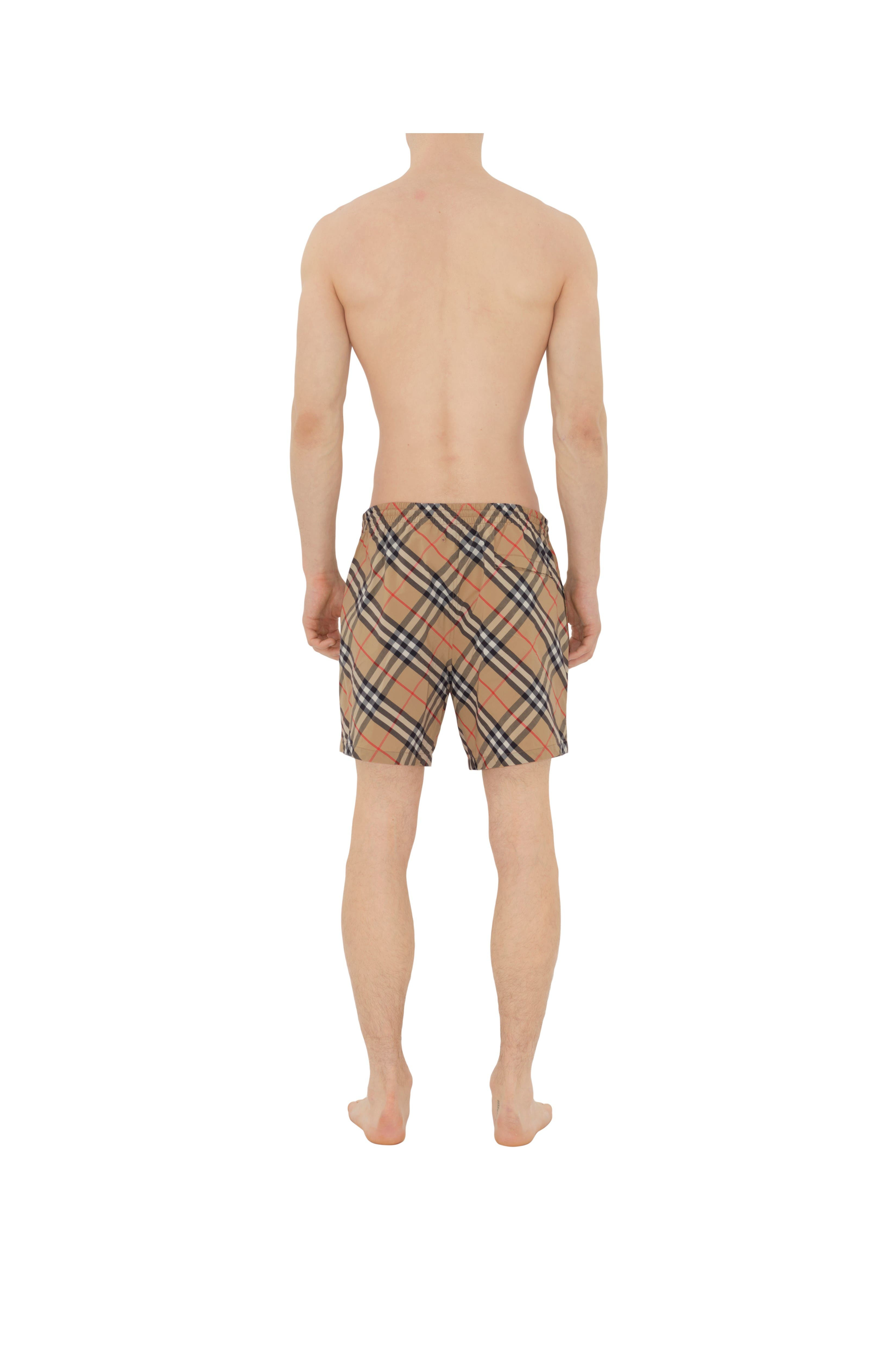 burberry Check Swim Shorts in Sand at Nordstrom - 4