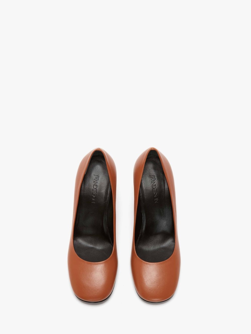 CHAIN HEEL LEATHER PUMPS - 4