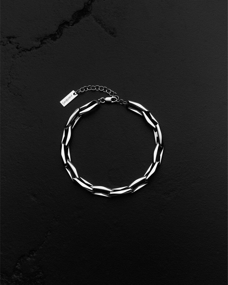 GEOMETRIC CHAIN BRACELET IN 18K GREY GOLD 1