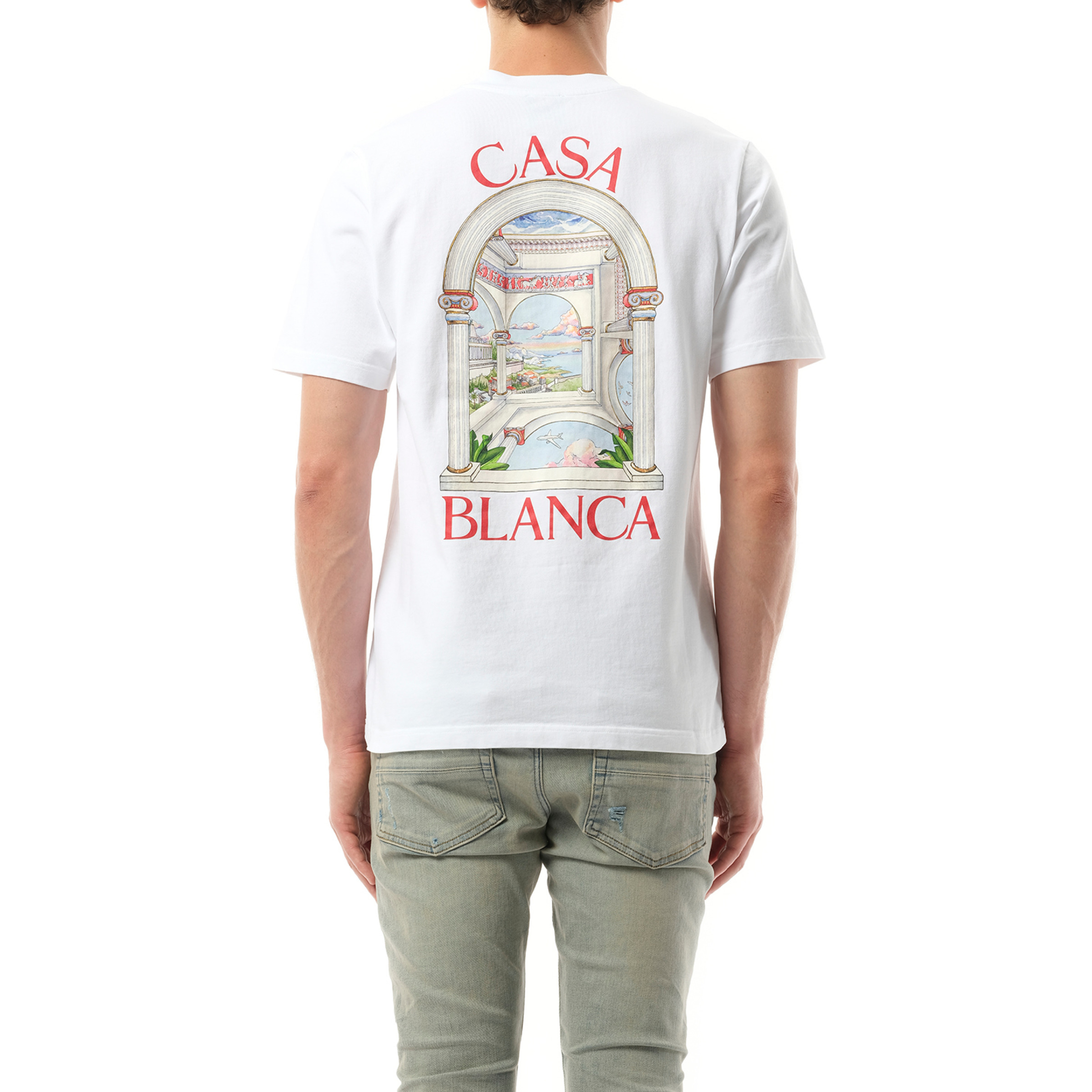 CASABLANCA Le Passage Printed T-Shirt in White | marais