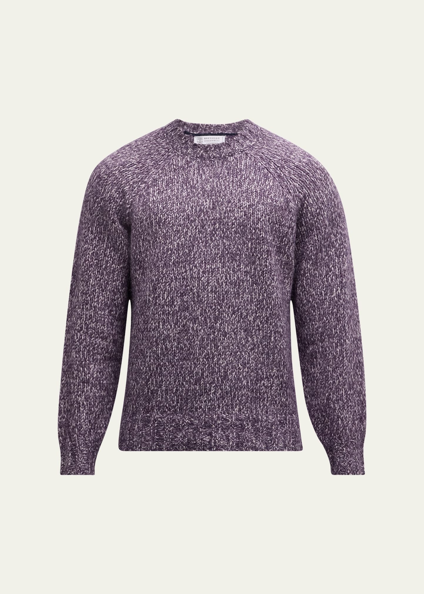 Men's Marled Knit Crewneck Sweater - 1