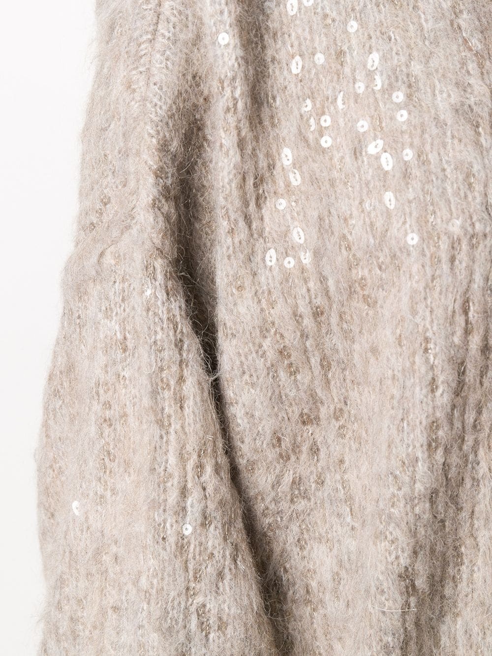 mohair sequin-embellished hoodie - 5