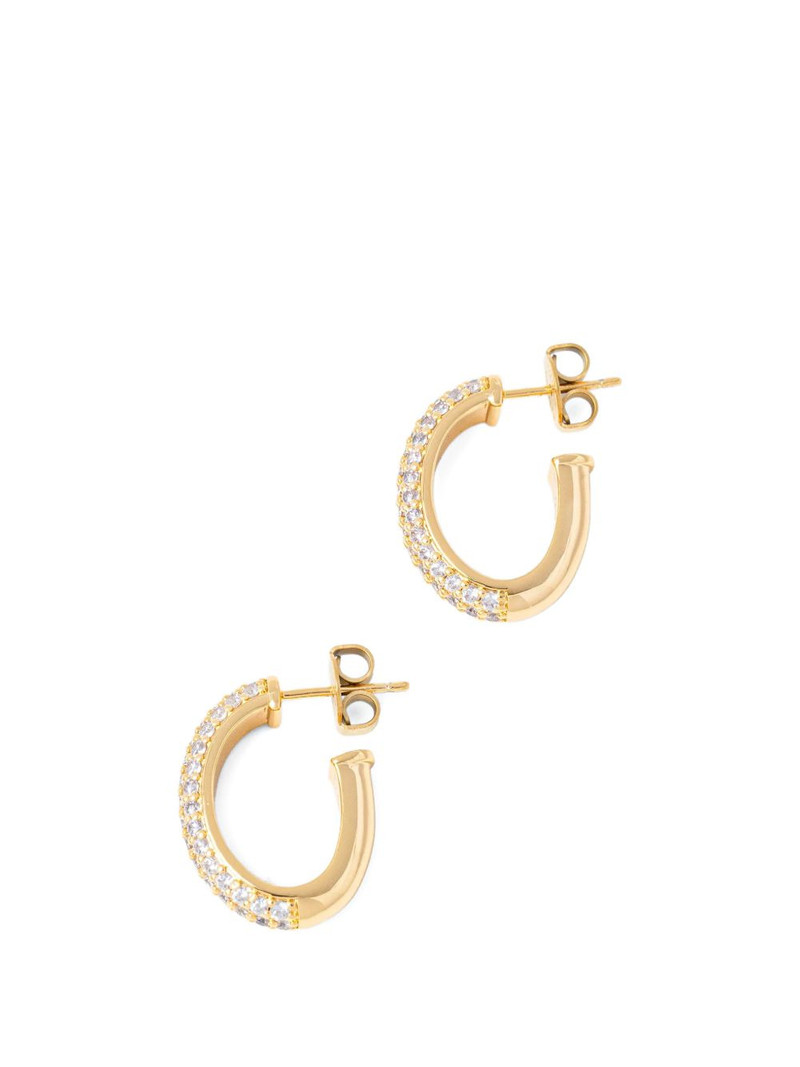 GUESS USA Essenza embellished hoop earrings outlook