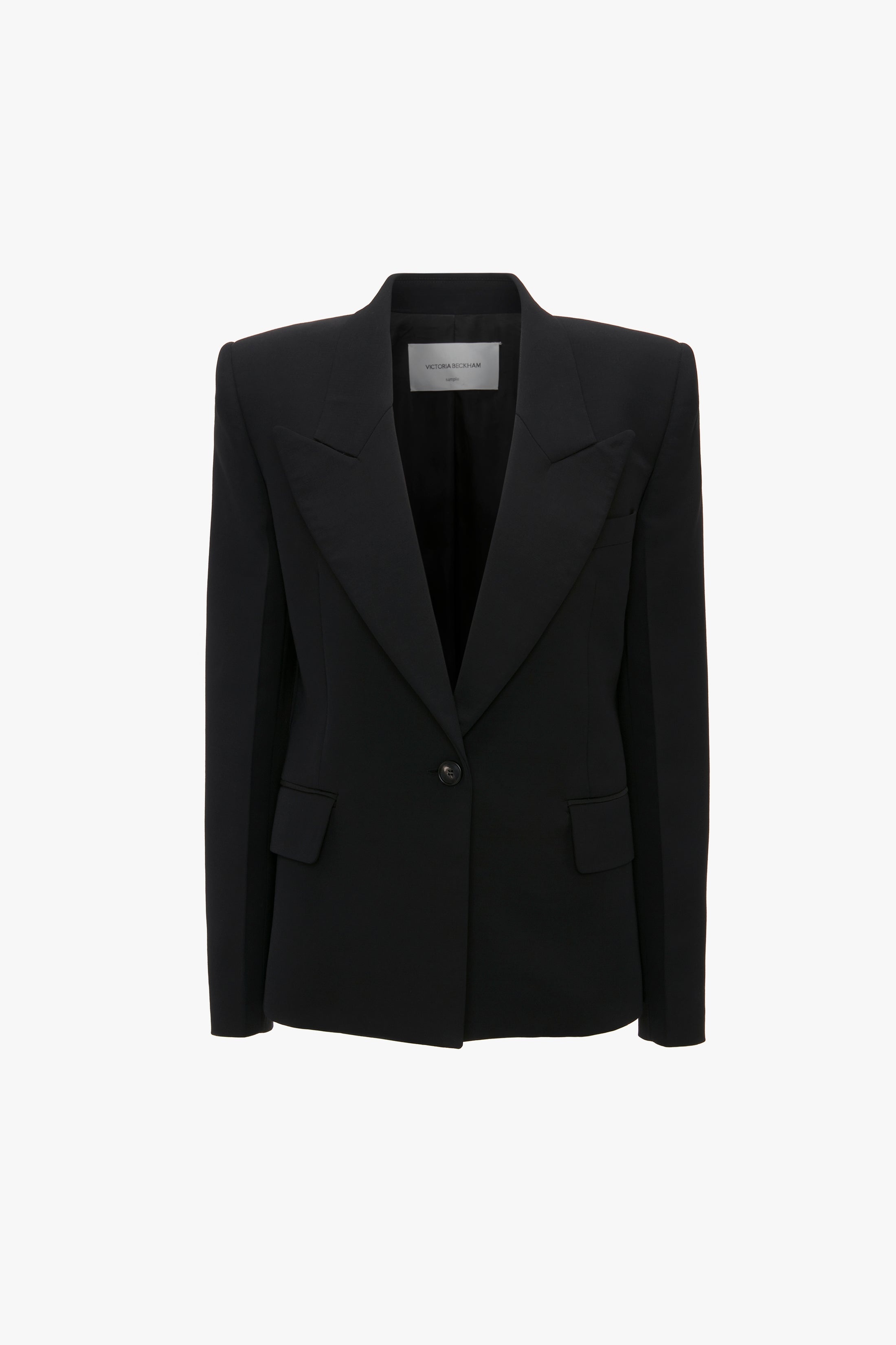Square Shoulder Jacket In Black - 1