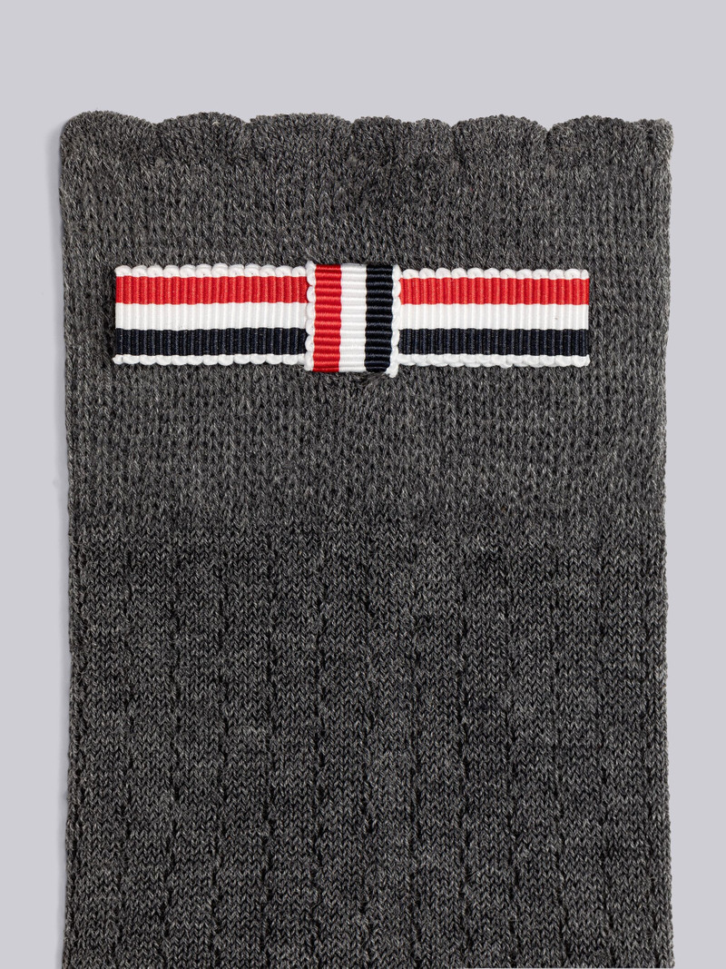Thom Browne Cotton Pointelle Scalloped Bow Crew Socks outlook