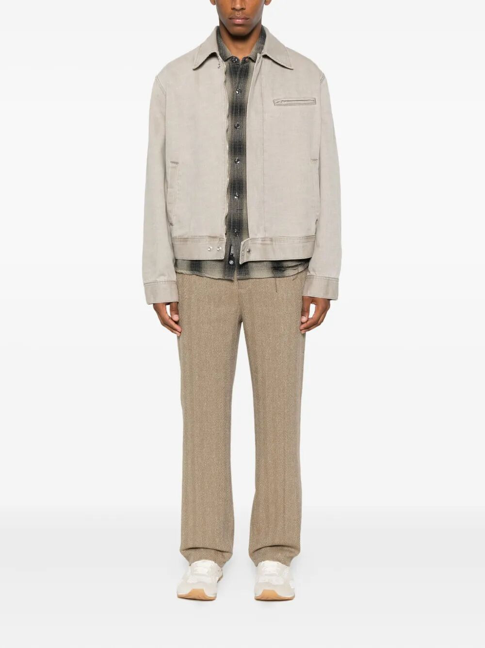Golden Goose Men "Journey" Man`S Relax Straight Pant Tailoring Chevronne - 7