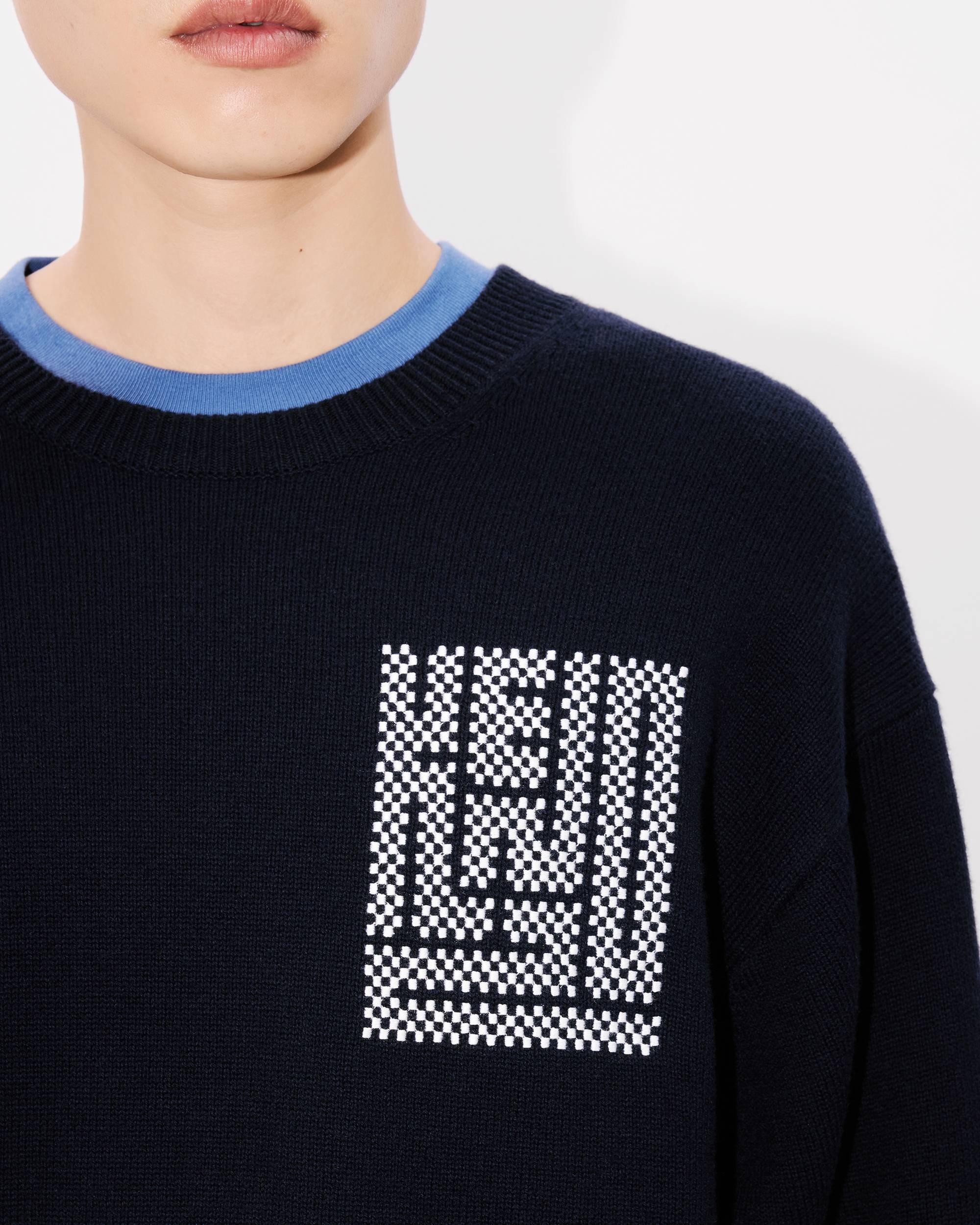 'KENZO Kamon' embroidered jumper in wool and cotton - 6