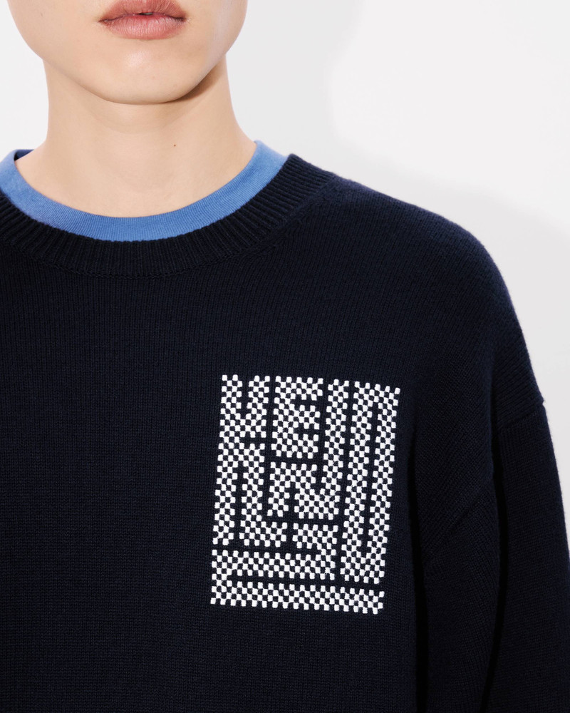 'KENZO Kamon' embroidered jumper in wool and cotton 6