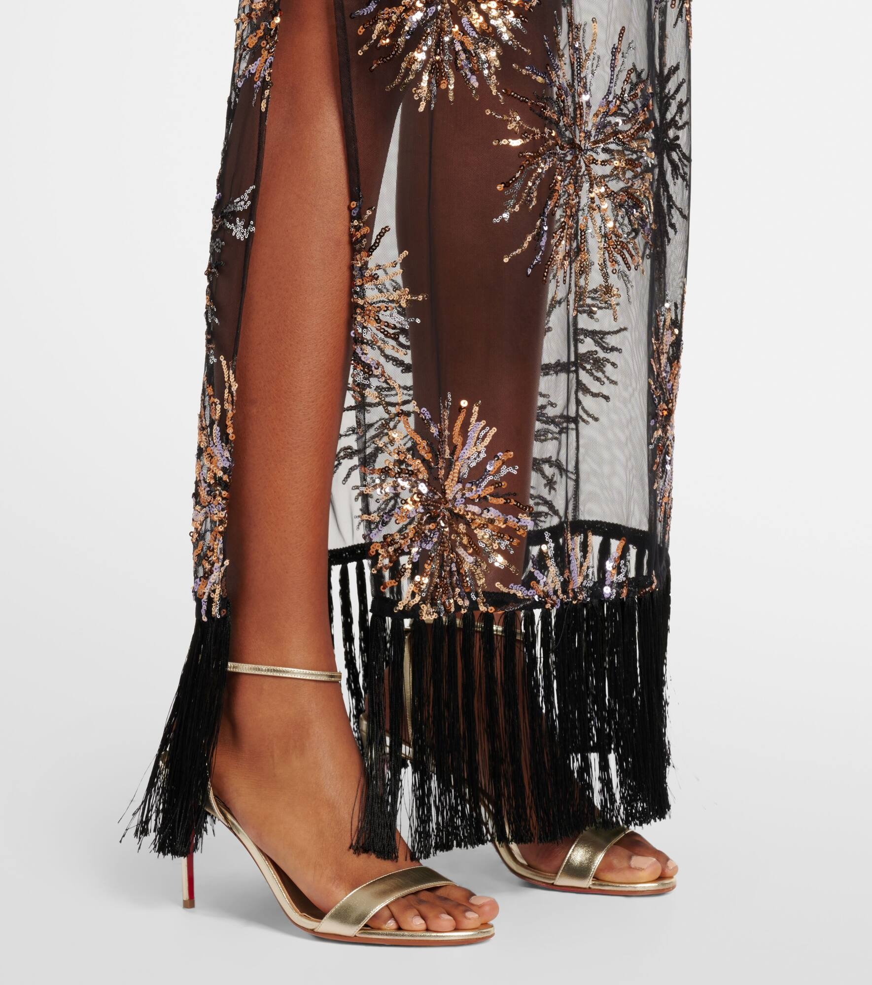Nina Soleil sequined maxi dress - 5
