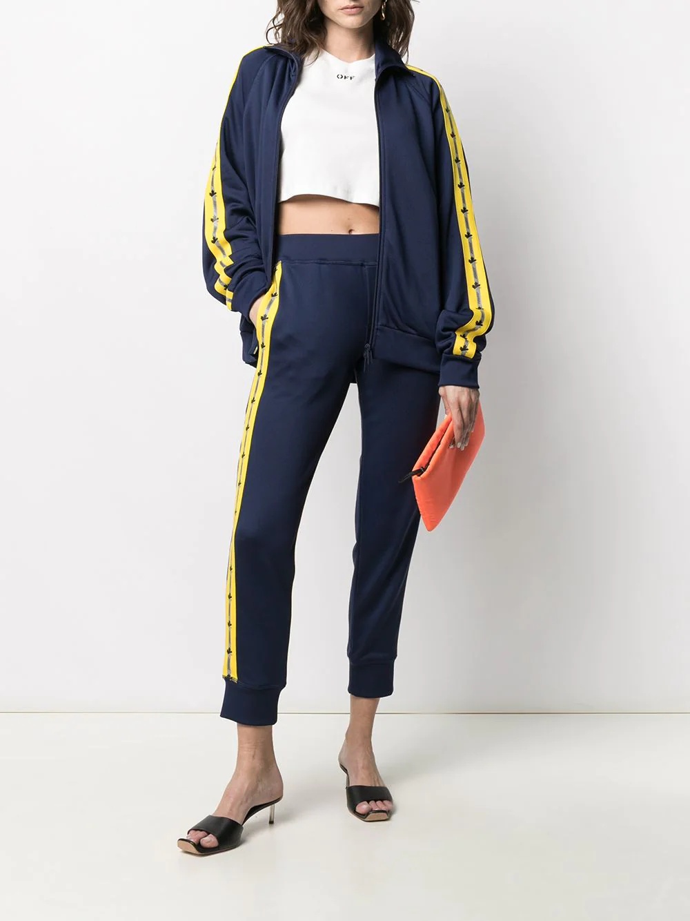 logo tape track jacket - 2
