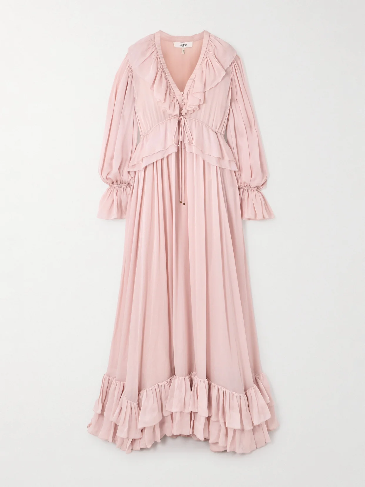 Ruffled Silk-chiffon Gown - 1