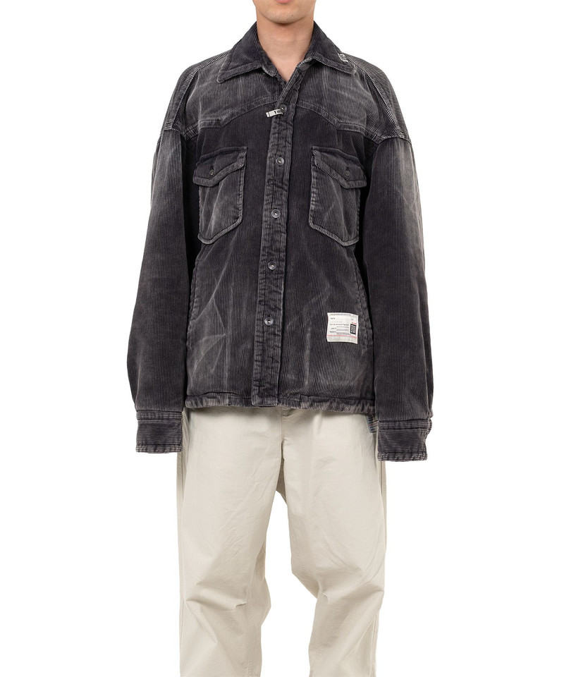 Maison MIHARAYASUHIRO Distressed Corduroy Puffer Shirt outlook