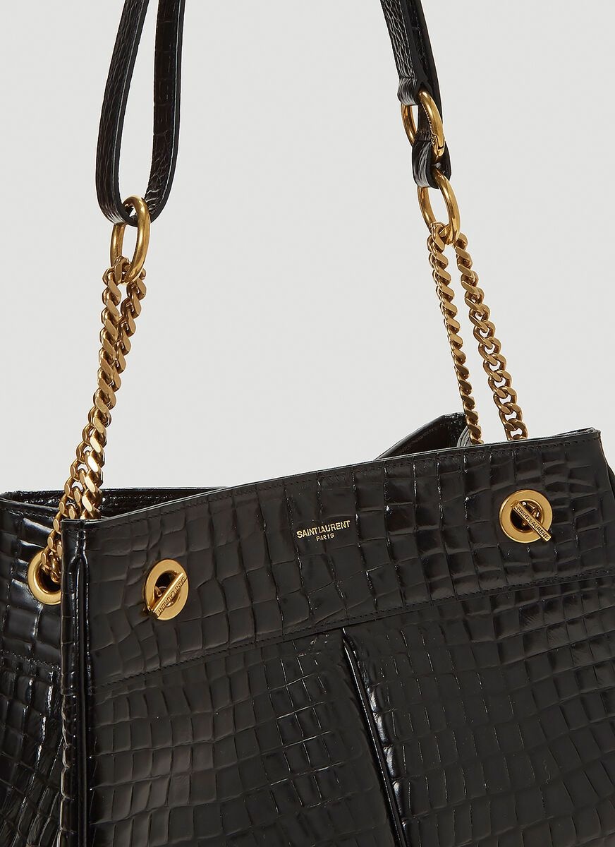 Saint Laurent Claude Embossed Shopping Bag - 5