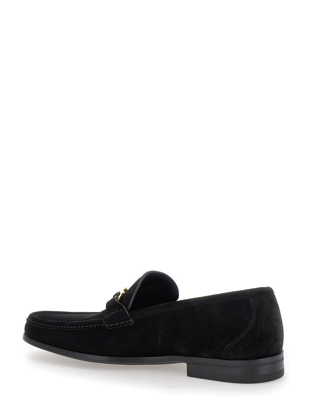 Ferragamo Men 'Grandioso 2' Black Loafers With Gancini In Suede Man - 3