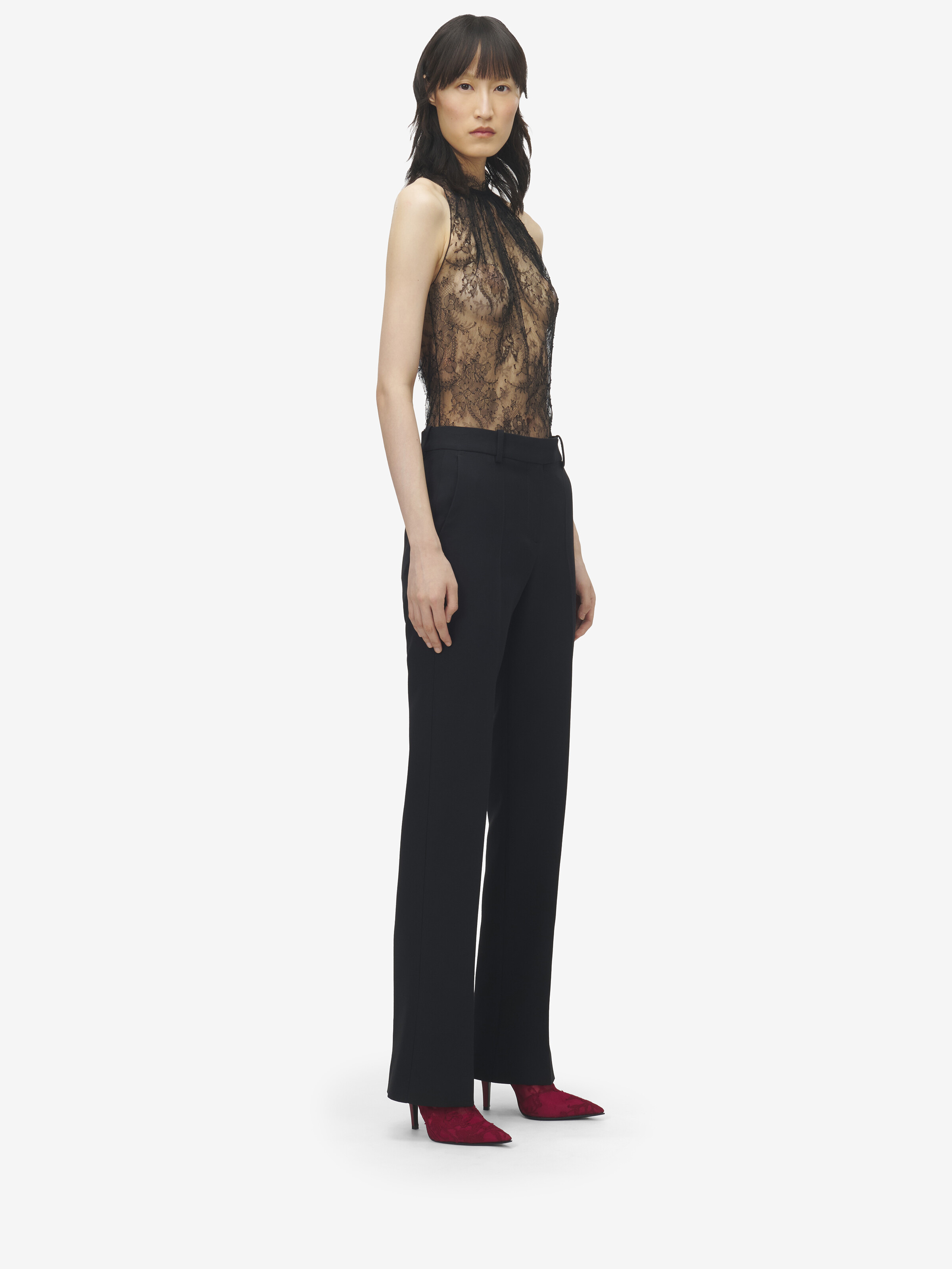 Wool Silk Tailored Trousers - 3