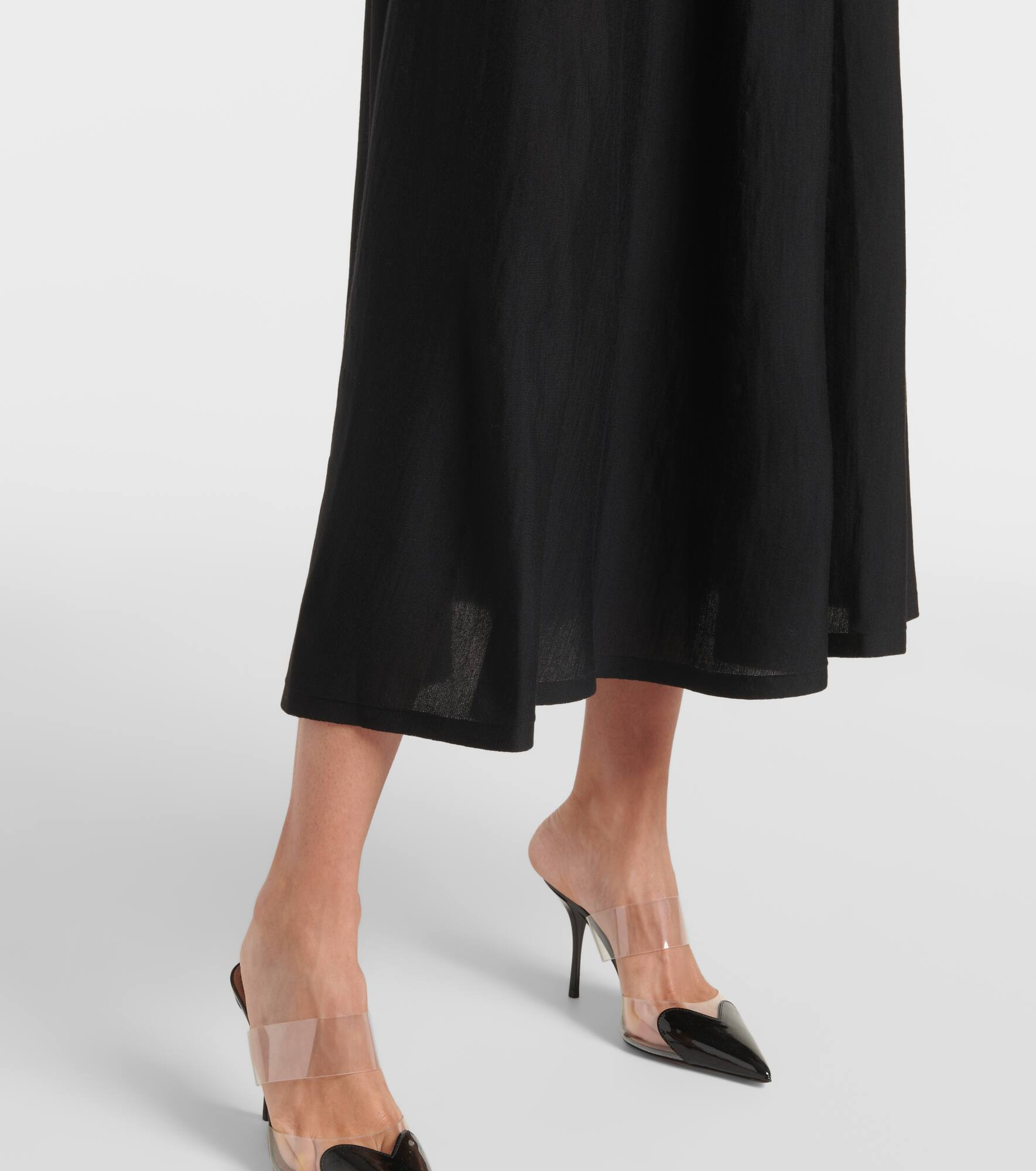 Wool-blend midi dress - 6