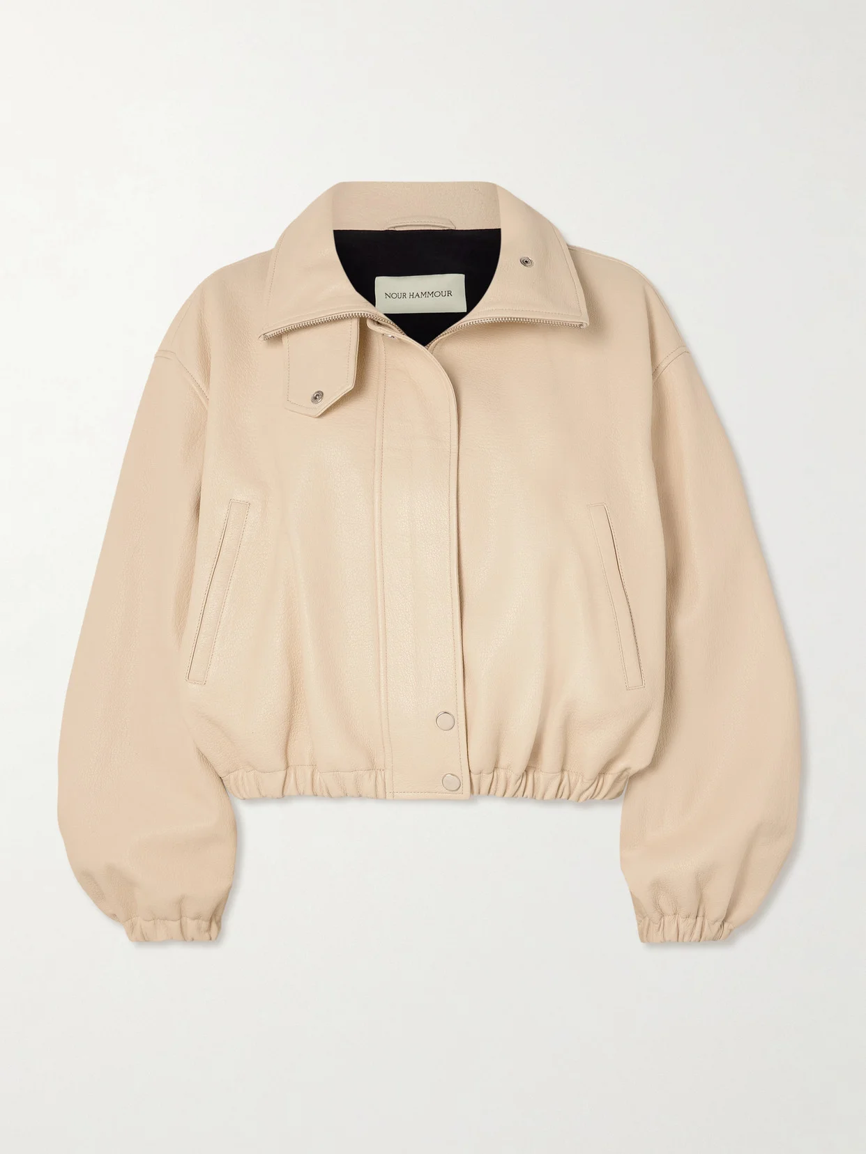 Pia Textured-leather Jacket - 1