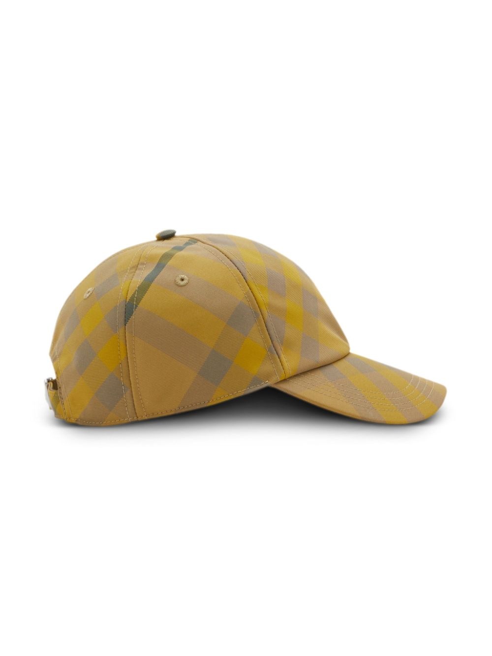 check-pattern cotton cap - 2