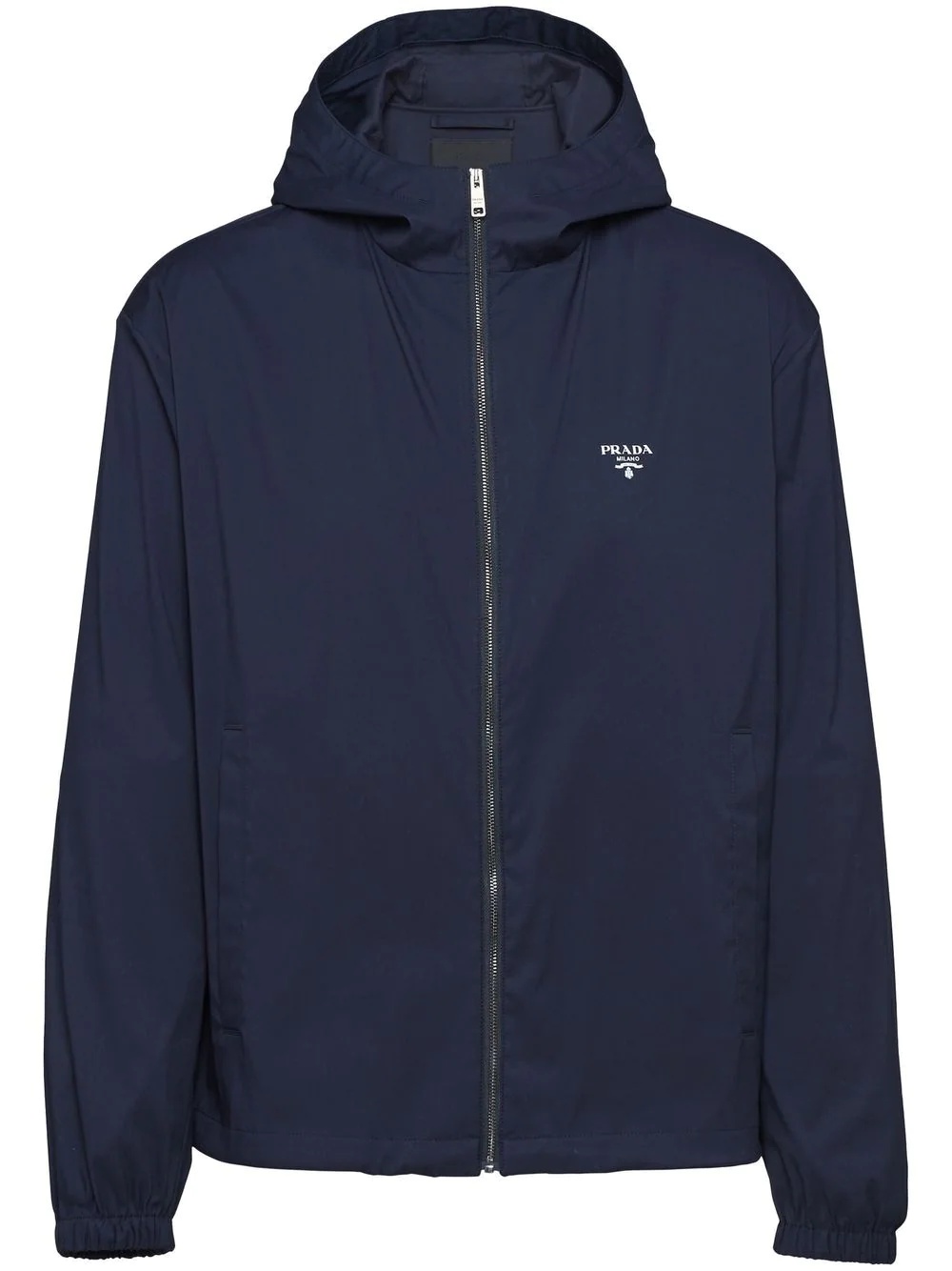 logo-print hooded jacket - 1