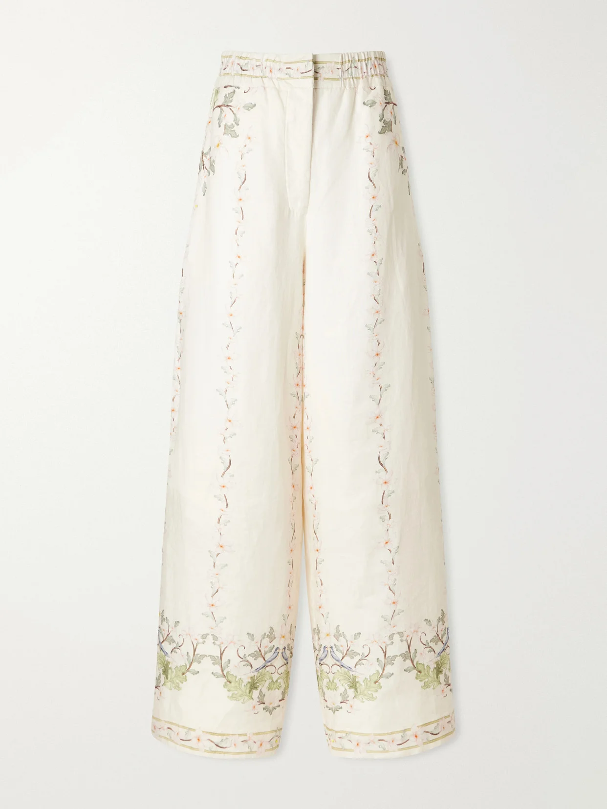 Tota Anhelo Floral-printed Linen Straight-leg Pants - 1