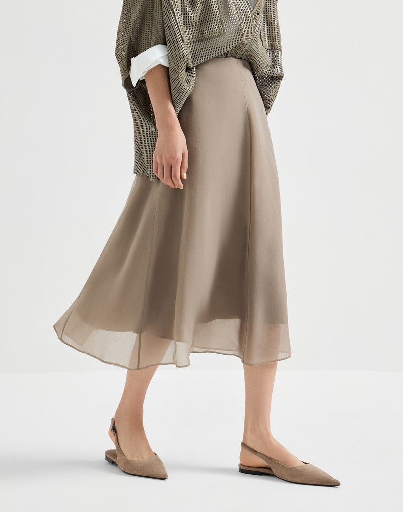 Crispy silk circle skirt 5