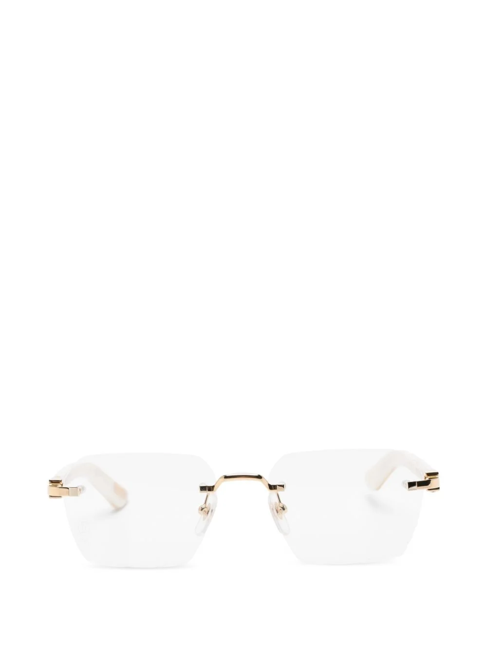 rimless-frame glasses - 1