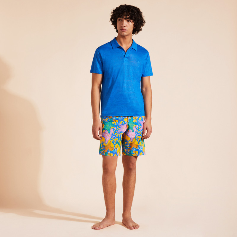 Vilebrequin Men Linen Jersey Polo Solid outlook