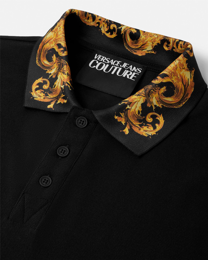 VERSACE JEANS COUTURE Printed Cotton-Piqué Polo outlook