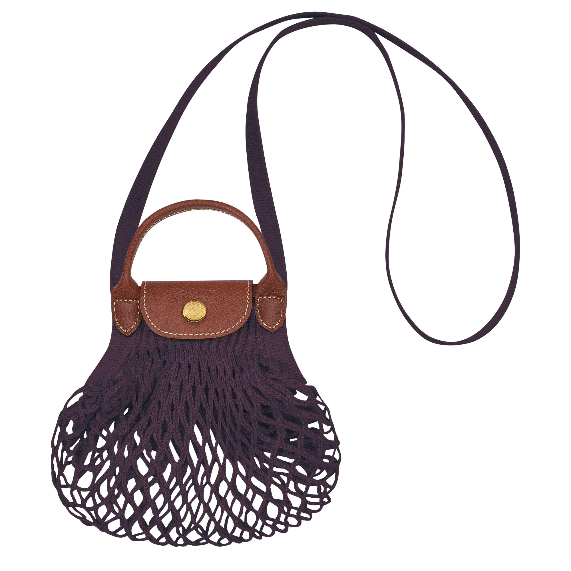 Le Pliage Filet XS Mesh bag Eggplant - Canvas - 1