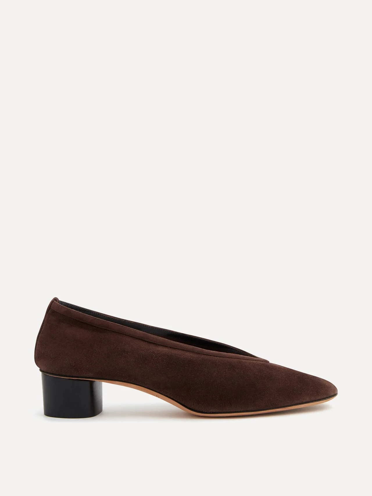 Luna Pump / Chocolate Suede Shearling - 1
