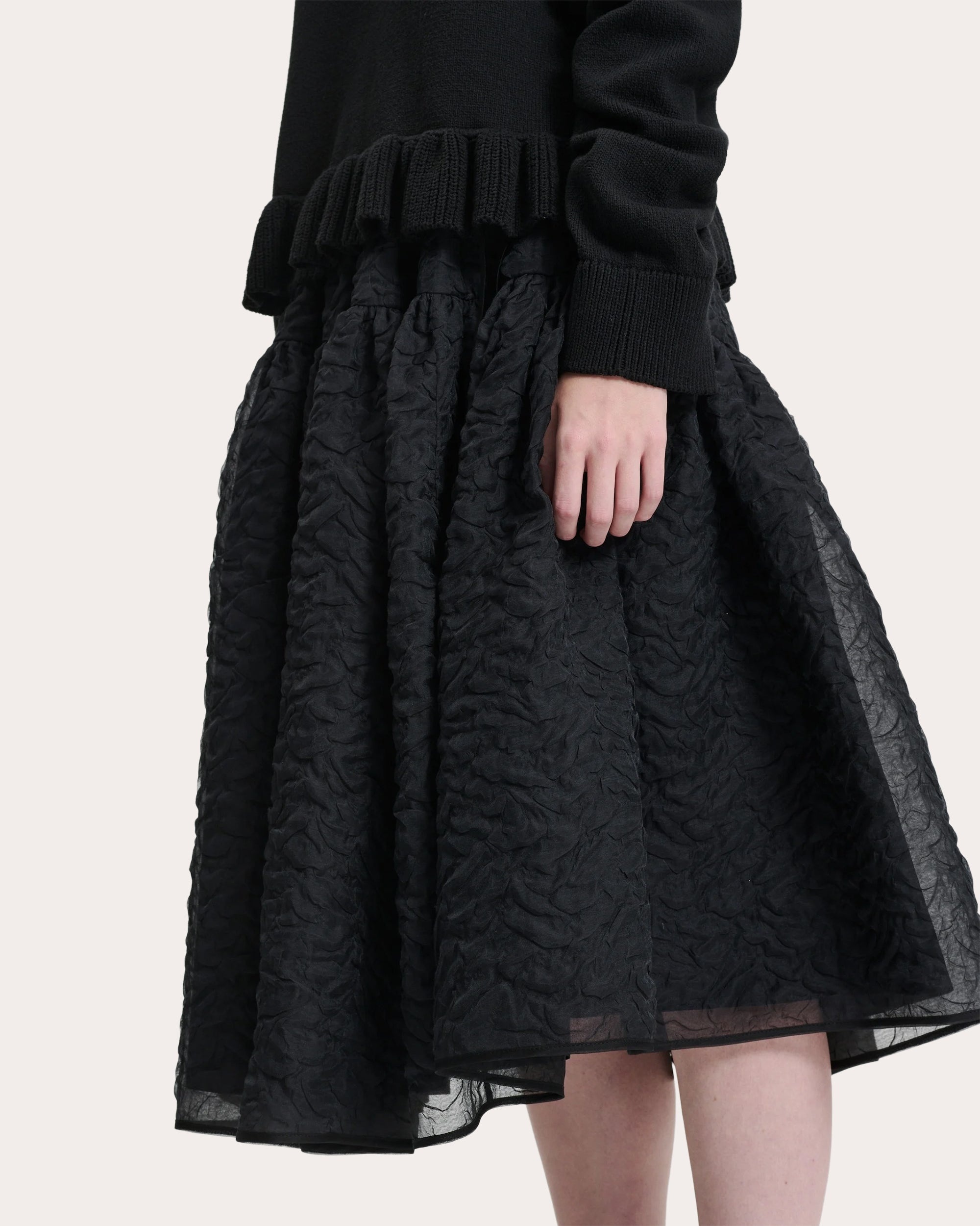 Rosie Nimbus Matelassé Gathered Midi Skirt - 3