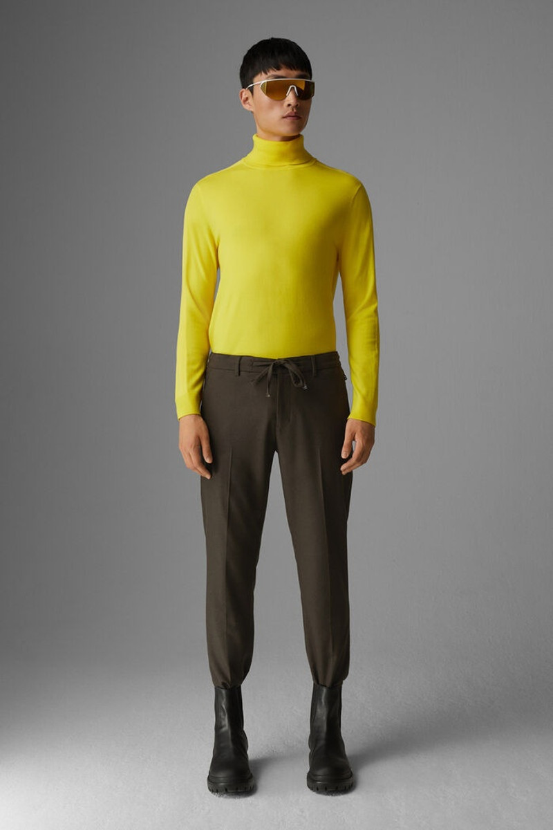 BOGNER Riley Wool-blend chinos in Brown outlook